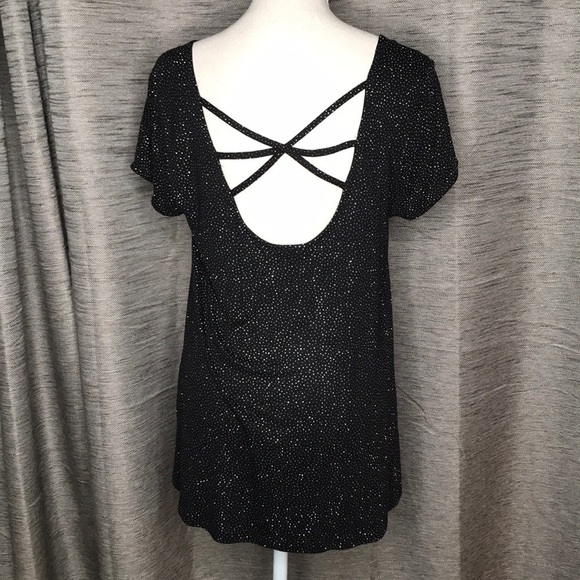 JENNIFER LOPEZ BLACK SHIMMER MEDIUM BLOUSE - Picture 2 of 8